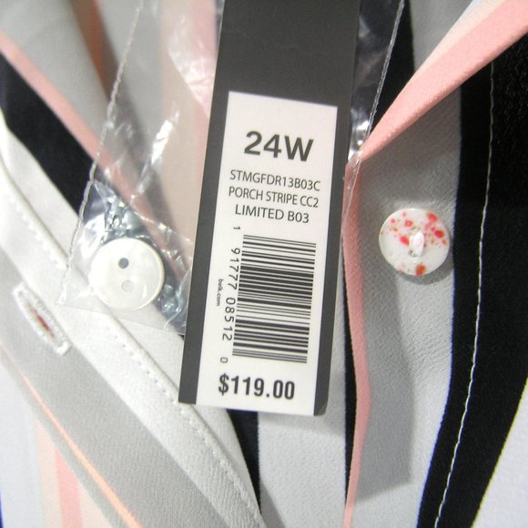 THE LIMITED STRIPED SHIRT DRESS 24W - Picture 7 of 11